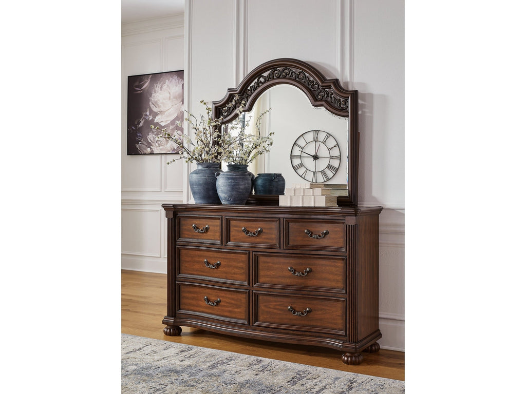 Lavinton Brown Dresser and Mirror