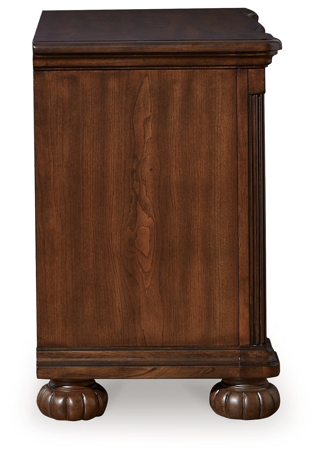 Lavinton King Poster Bed, Dresser, Mirror and Nightstand, Brown