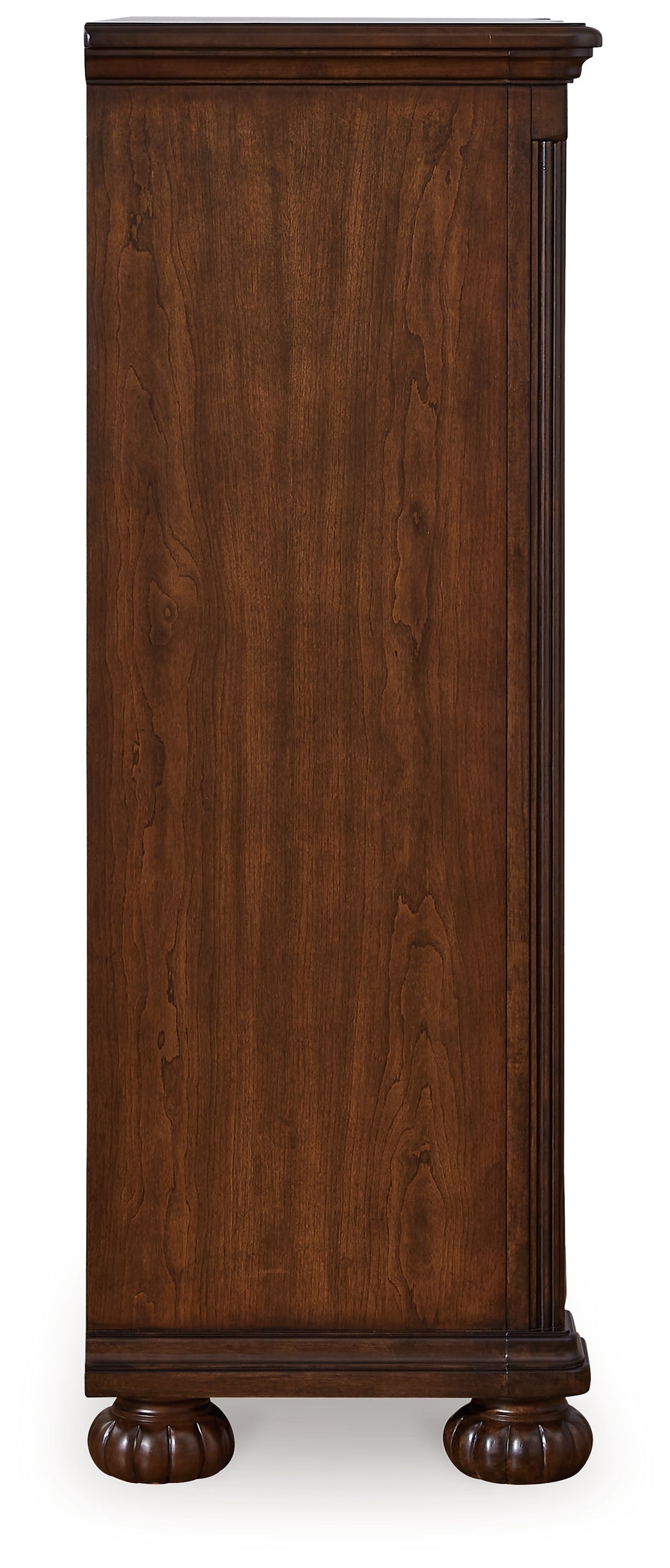 Lavinton Queen Poster Bed, Dresser, Mirror, Chest and Nightstand, Brown