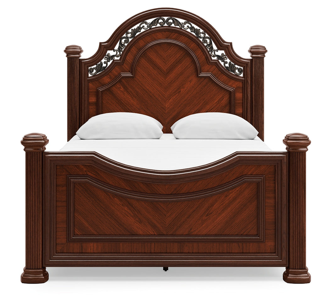 Lavinton Brown Queen Poster Bed, Dresser and Mirror