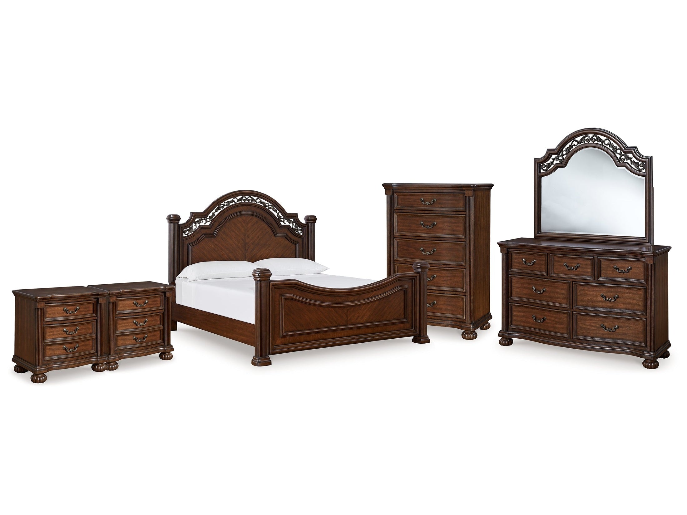 Lavinton Queen Poster Bedroom Set, Brown