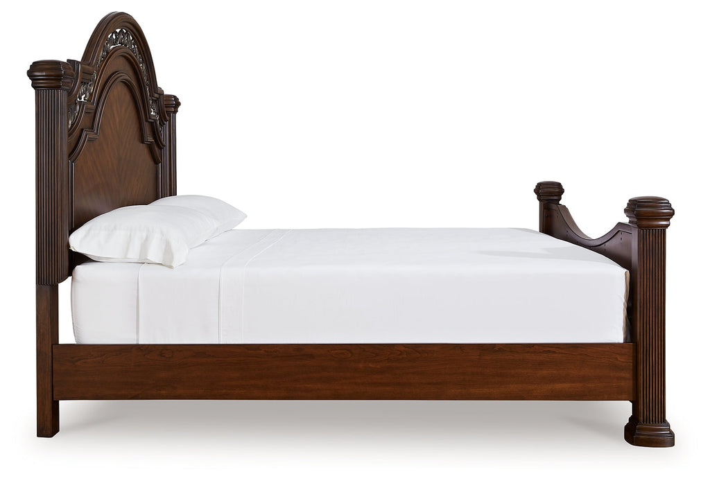 Lavinton King Poster Bed, Dresser, Mirror and Nightstand