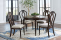 Lavinton Tan/Brown Extension Dining Table and 4 Chairs