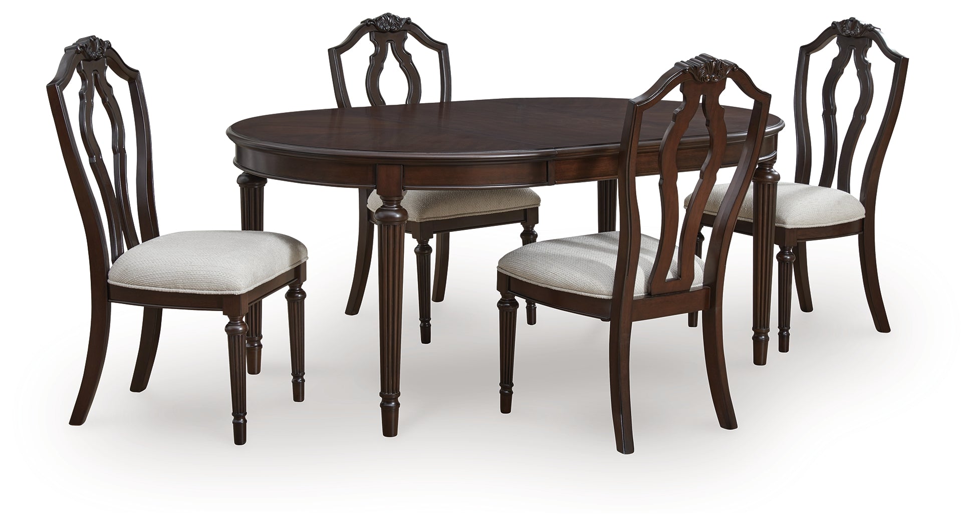 Lavinton Tan/Brown Extension Dining Table and 4 Chairs