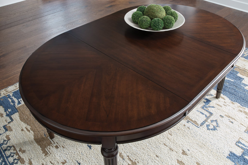 Lavinton Tan/Brown Extension Dining Table and 6 Chairs