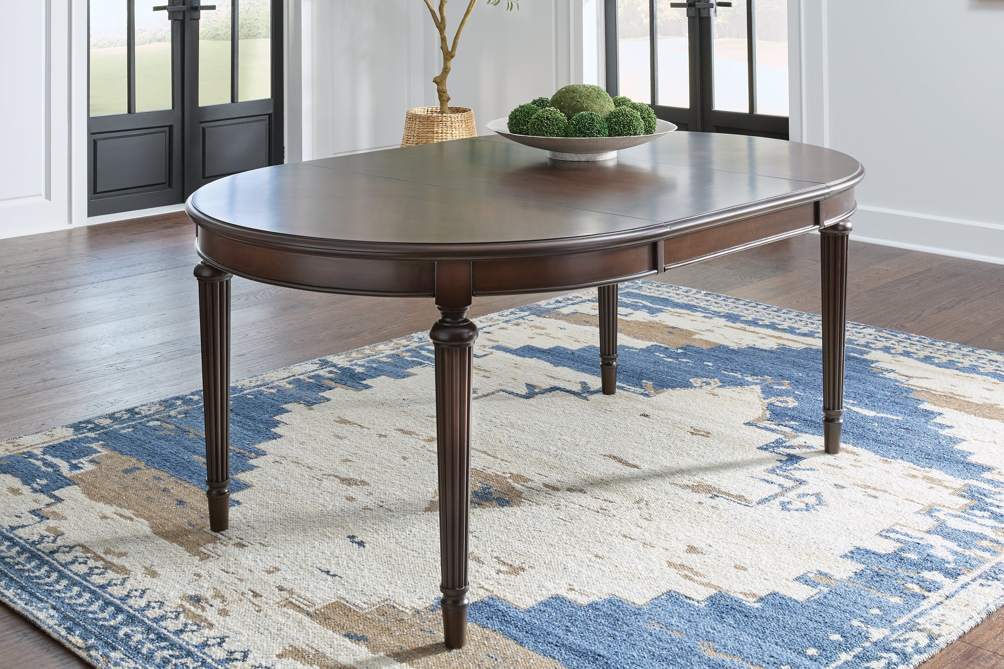 Lavinton Tan/Brown Extension Dining Table and 6 Chairs