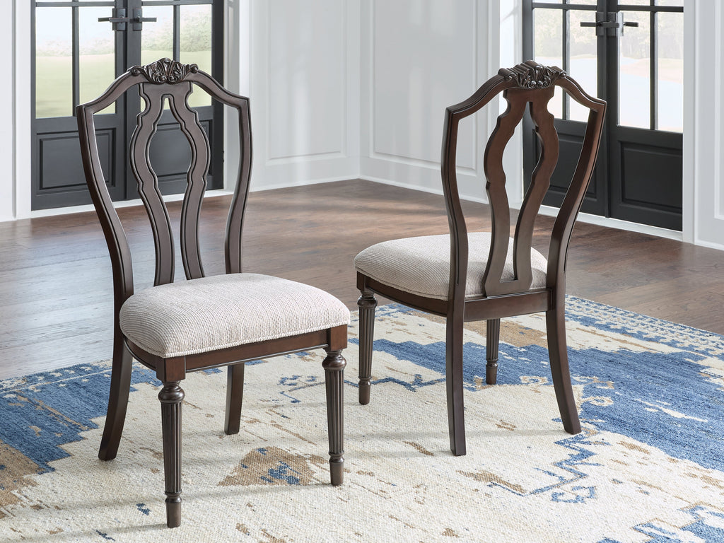 Lavinton Tan/Brown Extension Dining Table and 6 Chairs