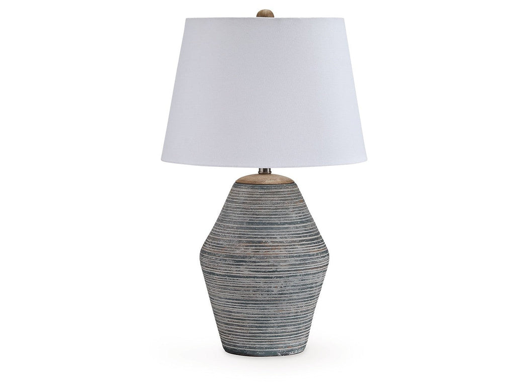 Lawrock Antique Blue Terracotta Table Lamp (1/CN)