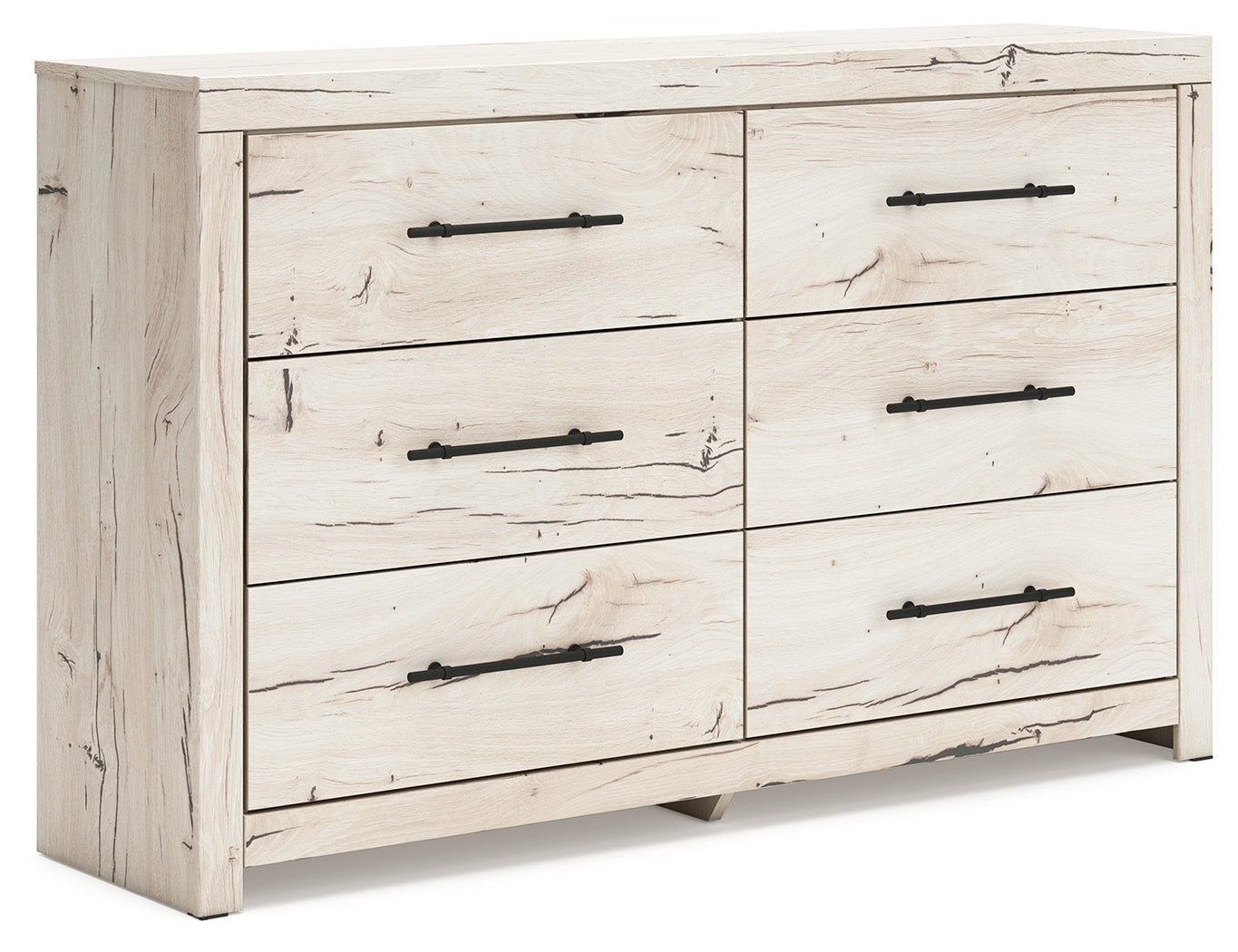 Lawroy Light Natural Full Panel Headboard & Dresser & Mirror