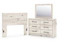Lawroy Light Natural Full Panel Headboard & Dresser & Mirror