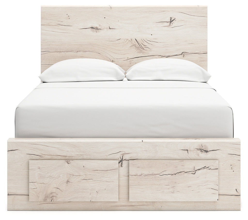 Lawroy Light Full Panel Storage Bedroom Set, Natural