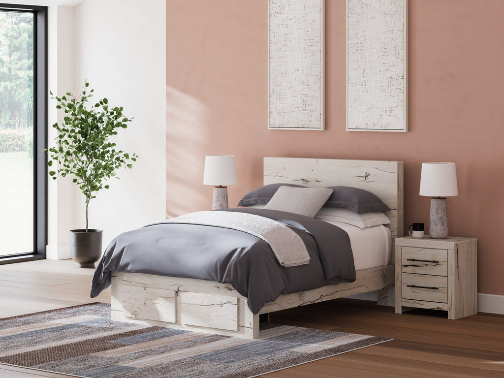 Lawroy Light Natural Full Panel Storage Youth Bed 2 Drawers