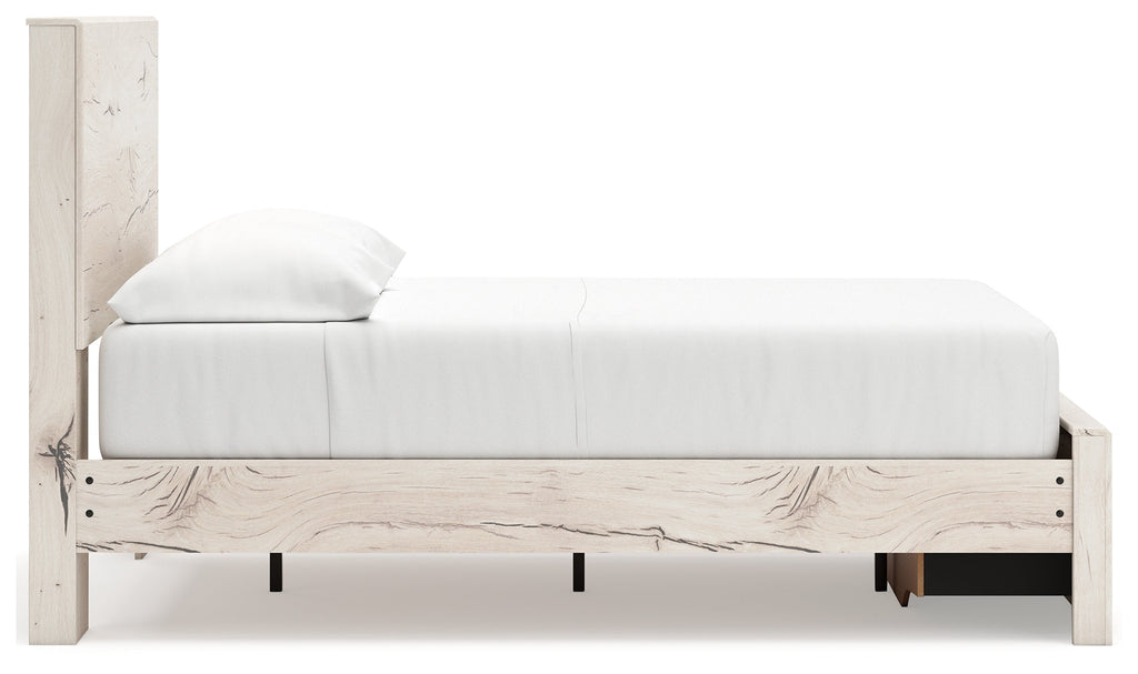 Lawroy Light Natural Full Panel Storage Youth Bed 2 Drawers