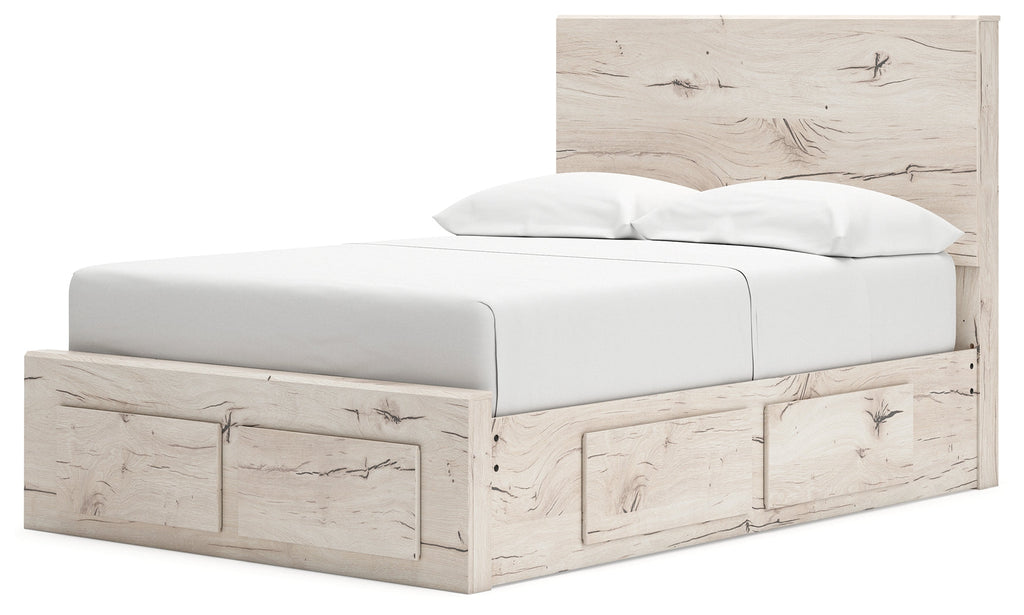Lawroy Light Natural Full Panel Storage Youth Bed 6 Drawers