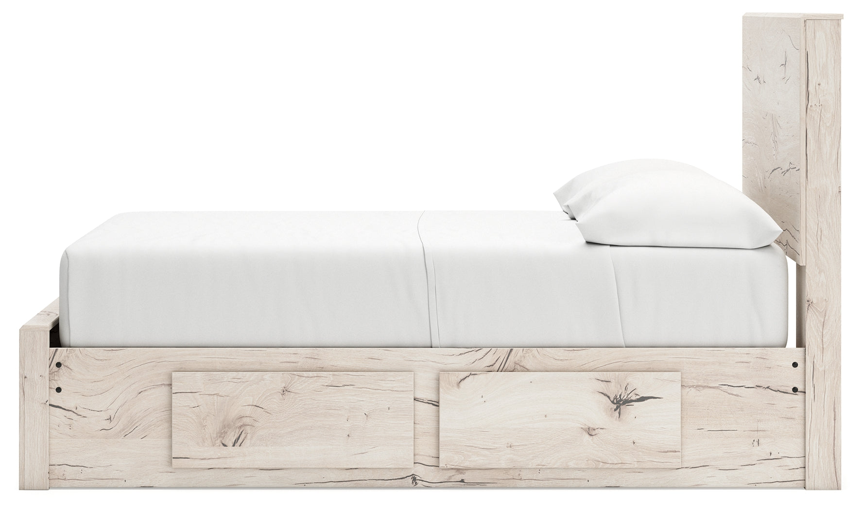 Lawroy Light Natural Full Panel Storage Youth Bed 6 Drawers
