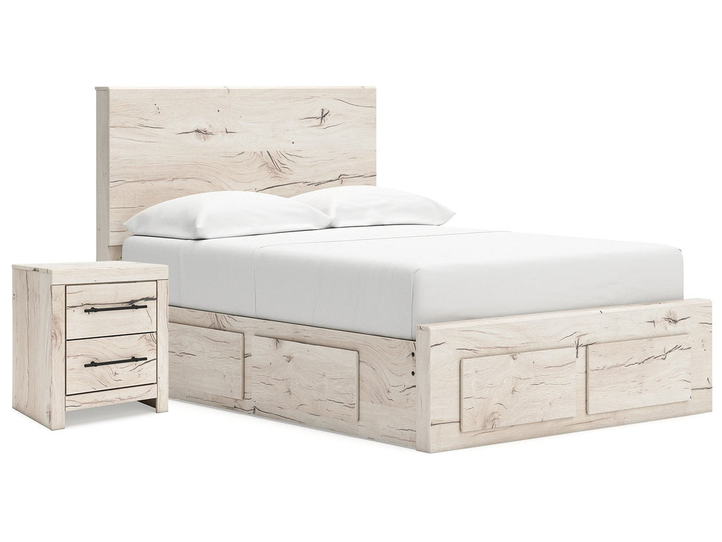 Lawroy Light Natural Full Storage Bedroom Set with Nightstand