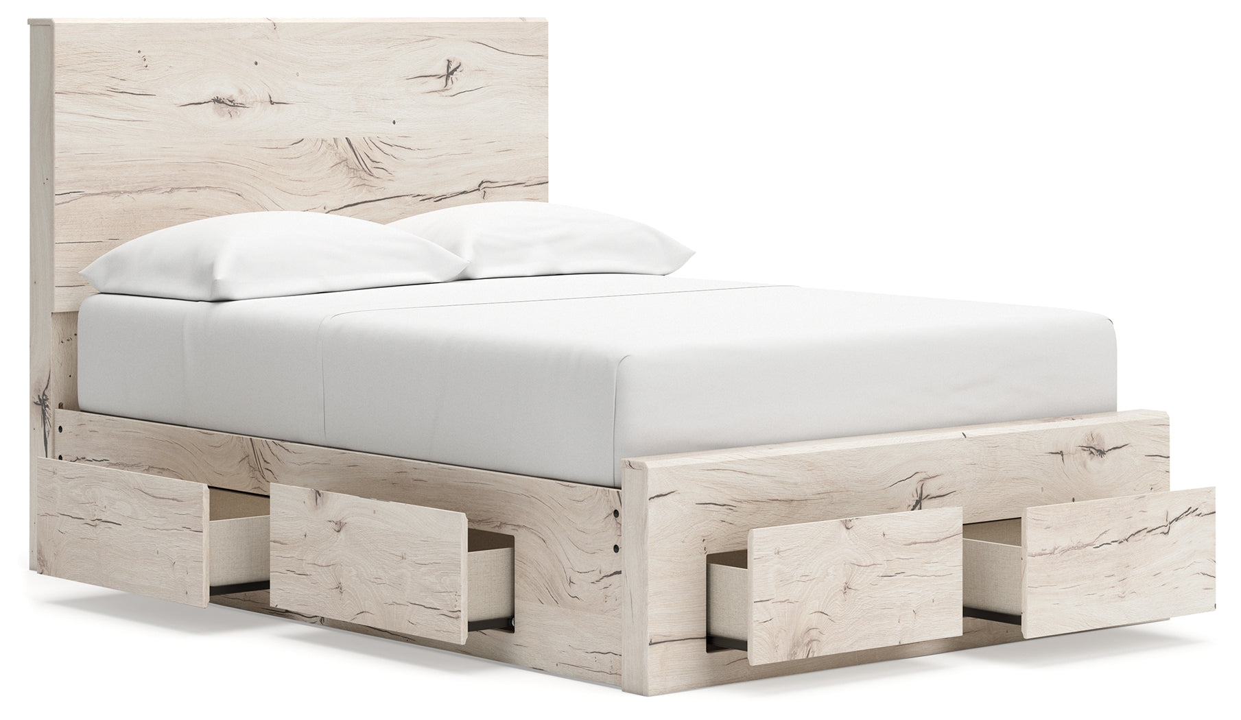 Lawroy Light Natural Full Storage Bedroom Set with Nightstand
