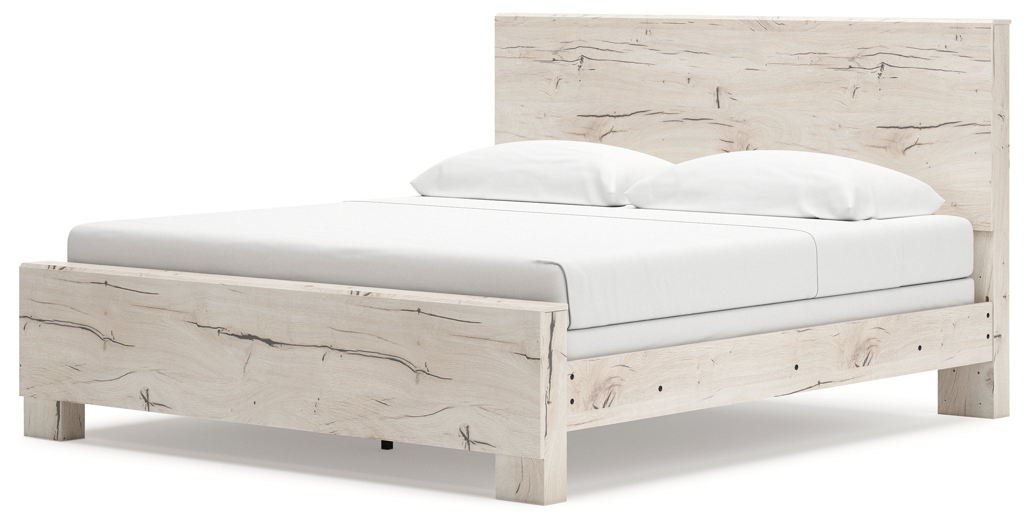 Lawroy Light Natural King Panel Bed