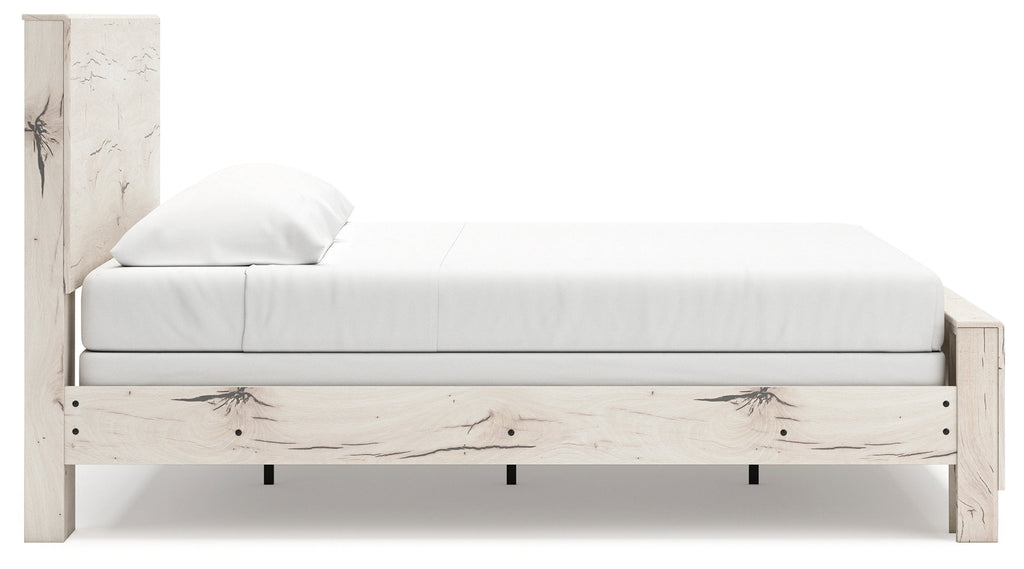 Lawroy Light Natural King Panel Bed