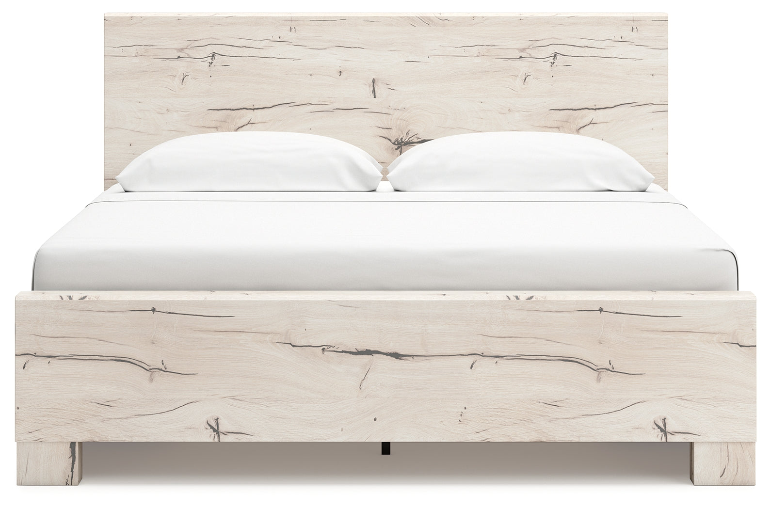 Lawroy Light Natural King Panel Bed with Storage