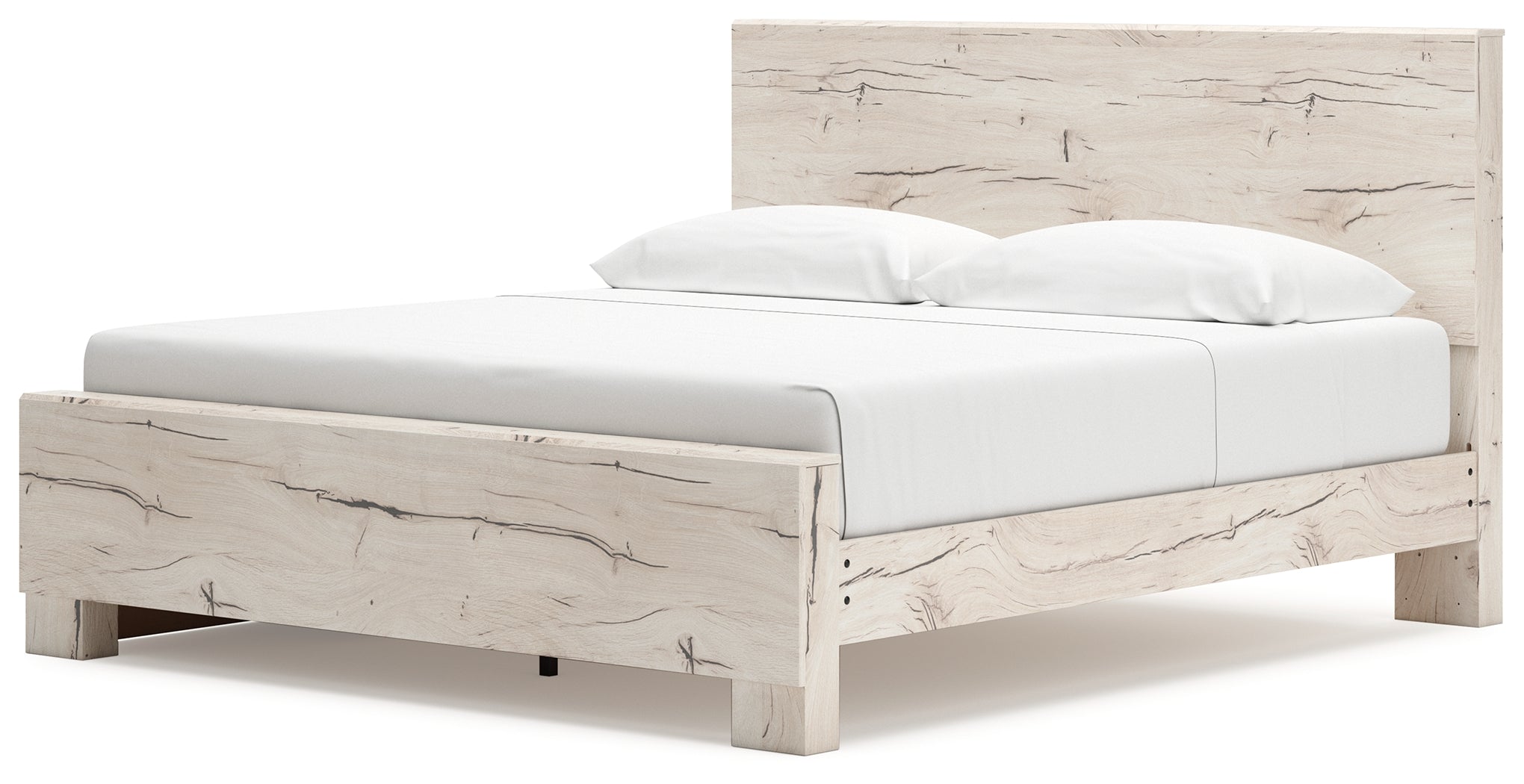 Lawroy Light Natural King Panel Bed with Storage