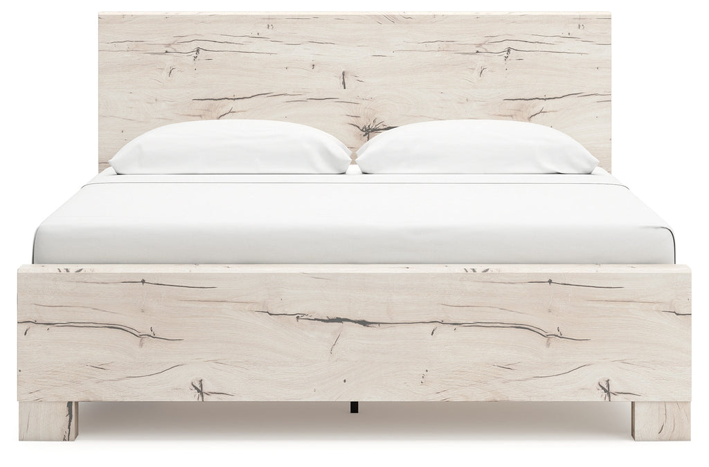Lawroy Light Natural King Panel Bed with Storage