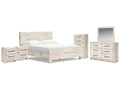 Lawroy Light King Panel Bedroom Set, Natural