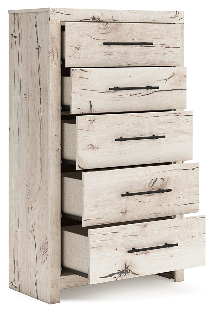 Lawroy Light King Panel Bedroom Set, Natural