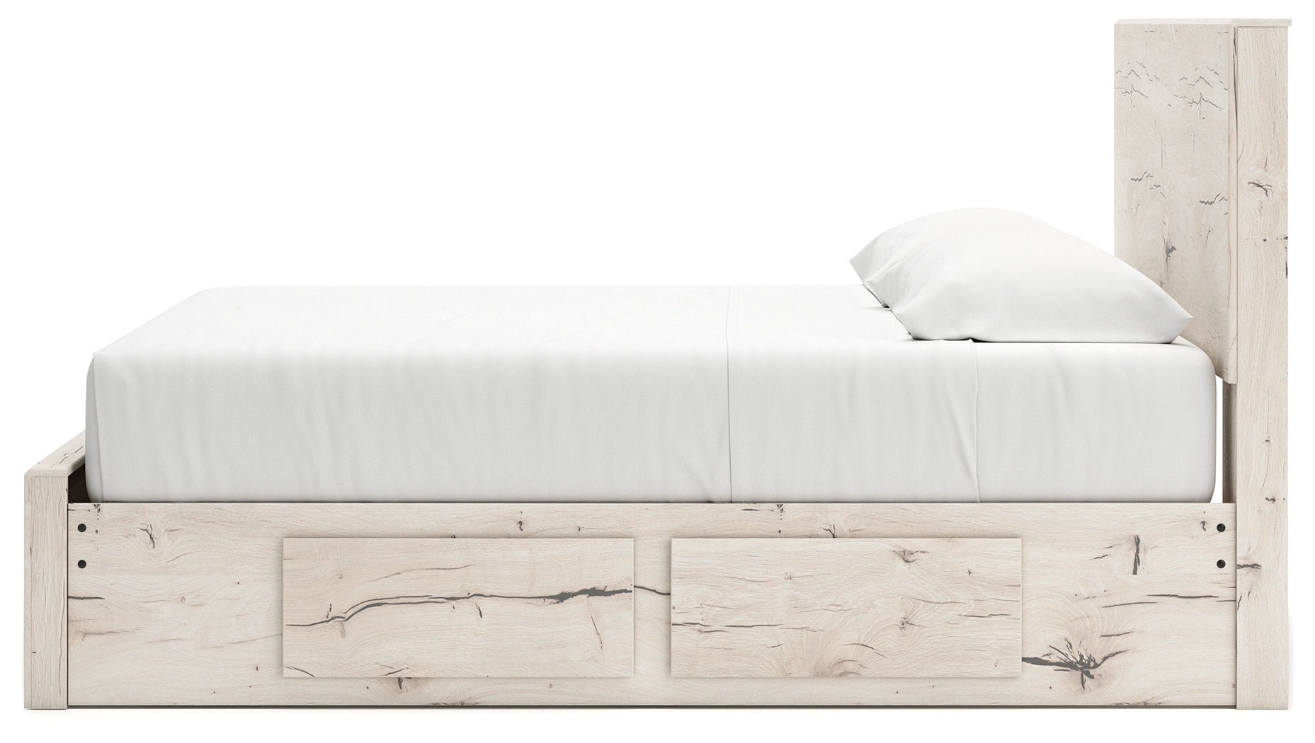Lawroy Light Natural King Panel Storage Bed