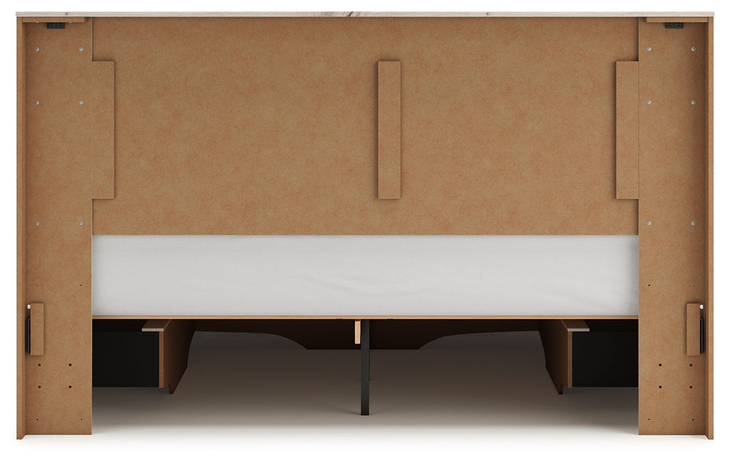 Lawroy Light Natural King Panel Storage Bed