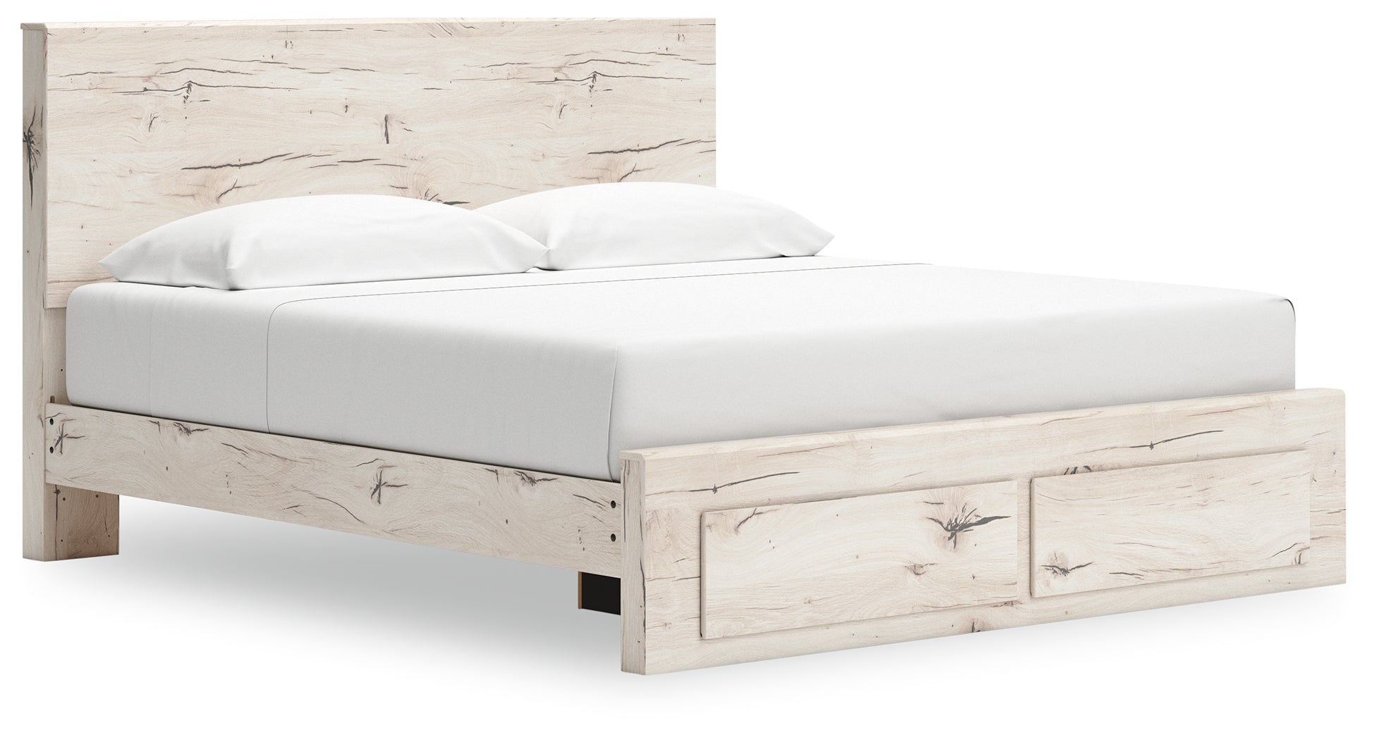 Lawroy Light Natural King Panel Storage Bed