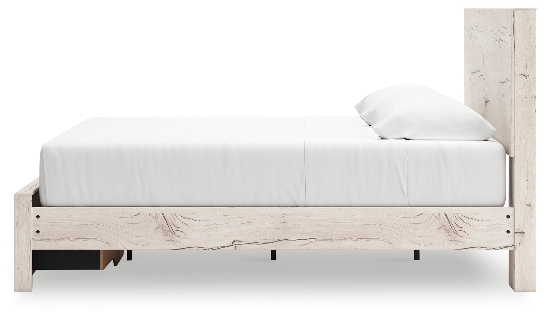 Lawroy Light Natural King Panel Storage Bed