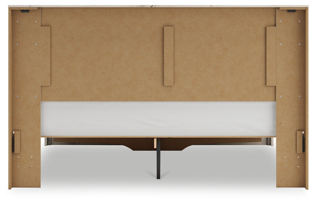 Lawroy Light Natural King Panel Storage Bed