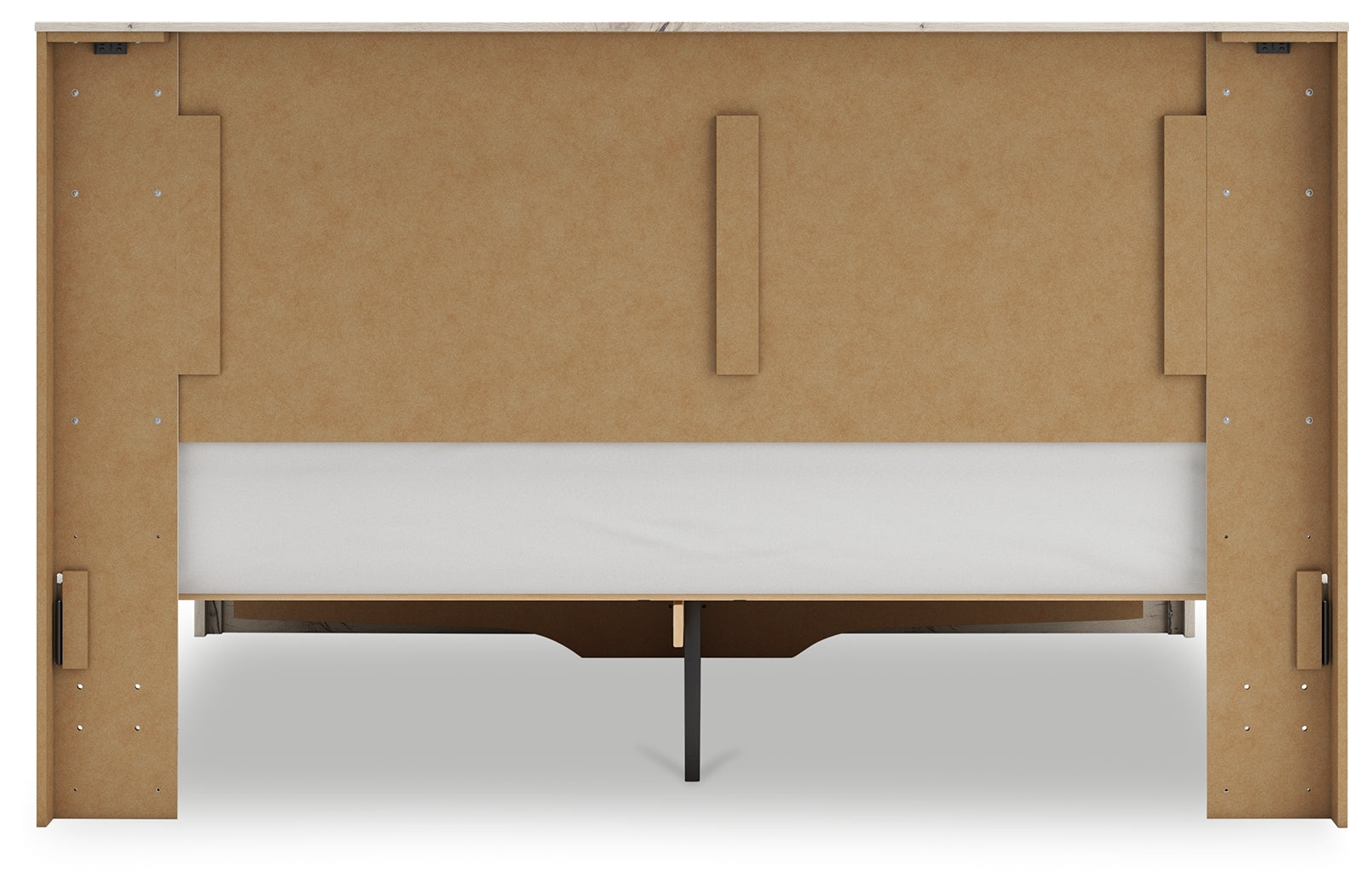 Lawroy Light Natural King Panel Storage Bed