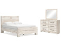 Lawroy Light Natural Queen Panel Bed & Dresser & Mirror