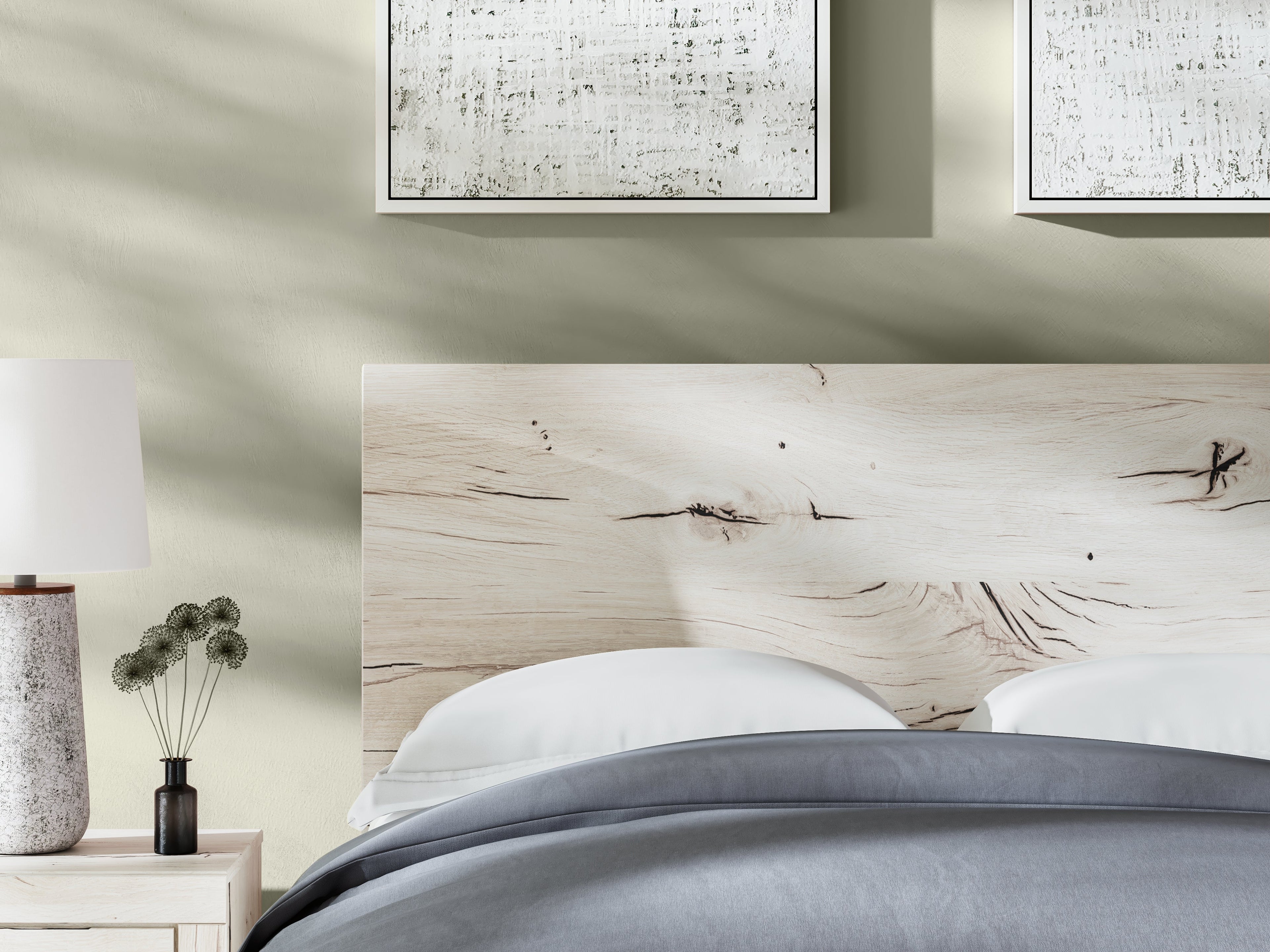 Lawroy Light Natural Queen Panel Bed
