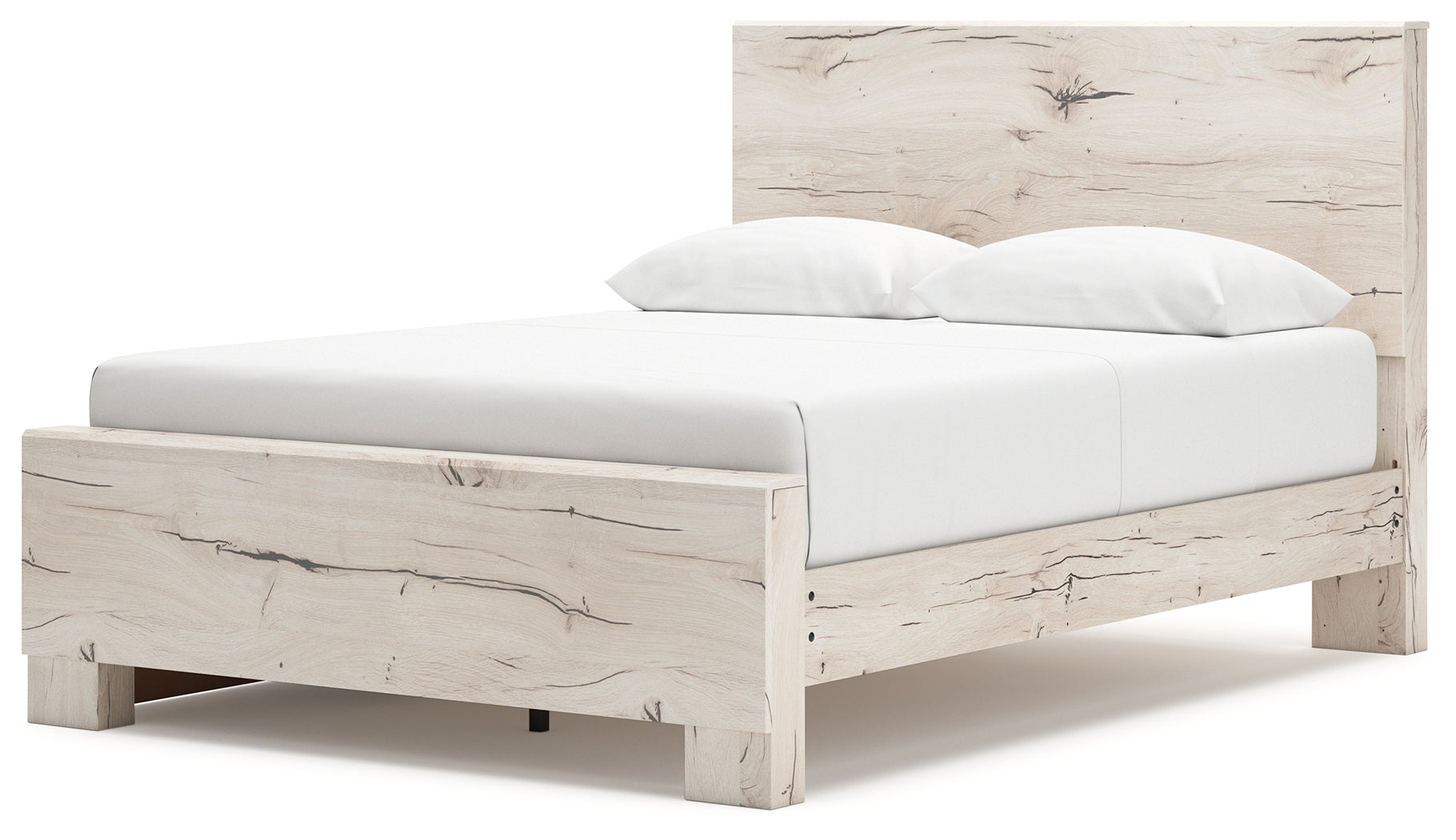 Lawroy Light Natural Queen Panel Bed with Storage