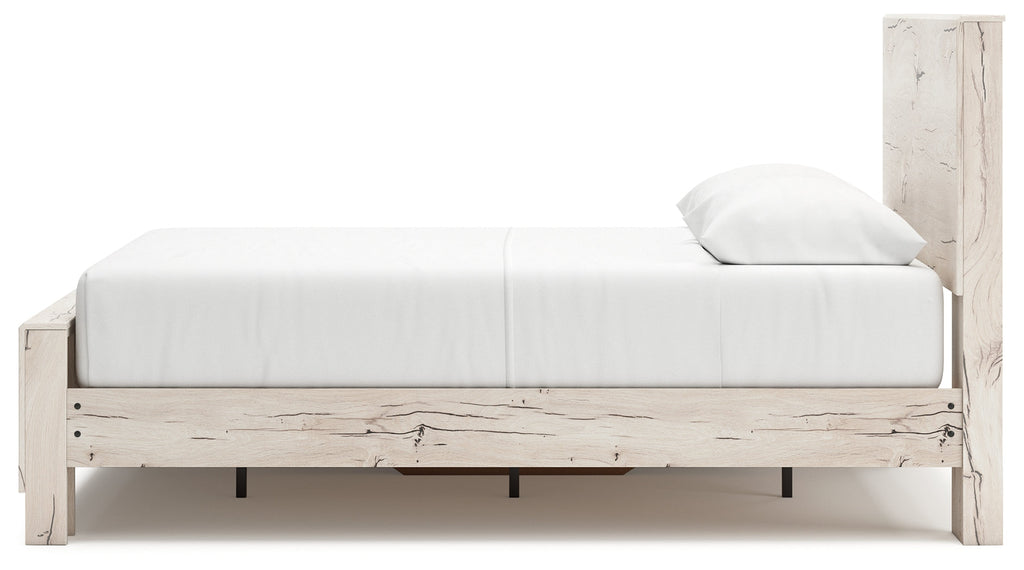 Lawroy Light Natural Queen Panel Bed with Storage