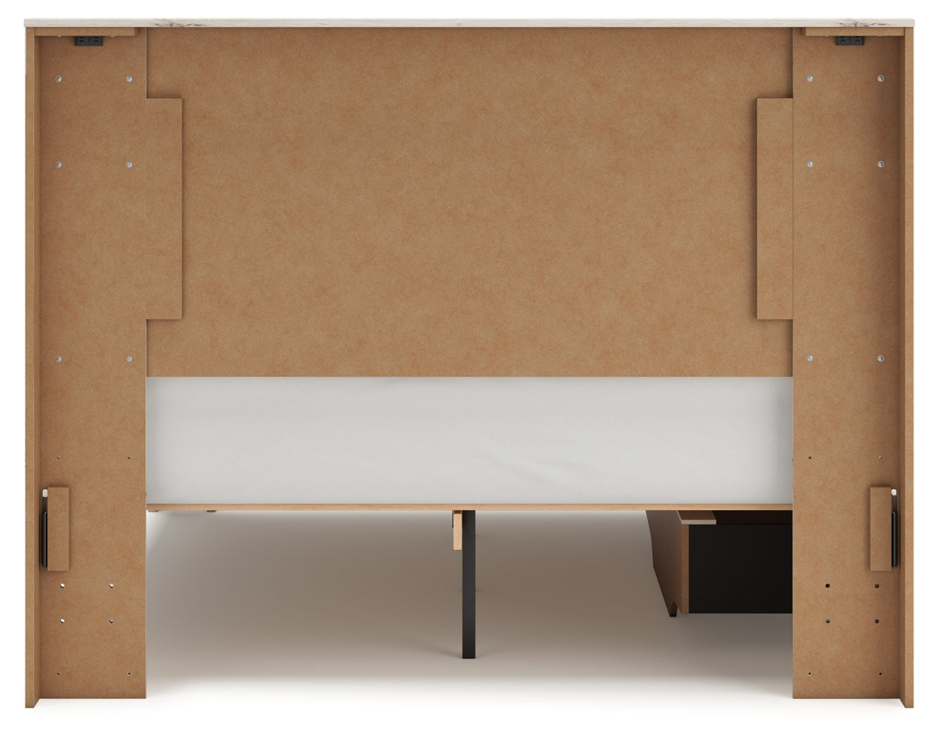 Lawroy Light Natural Queen Panel Bed with Storage