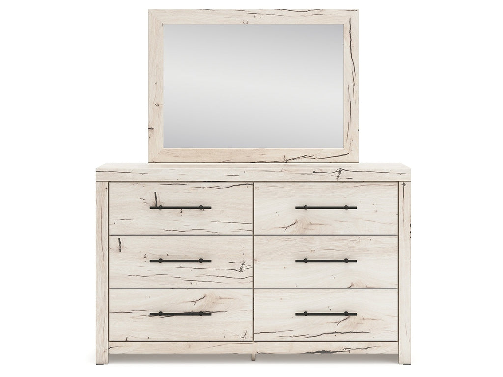 Lawroy Light Natural Queen Storage Bed & Dresser & Mirror & Nightstand