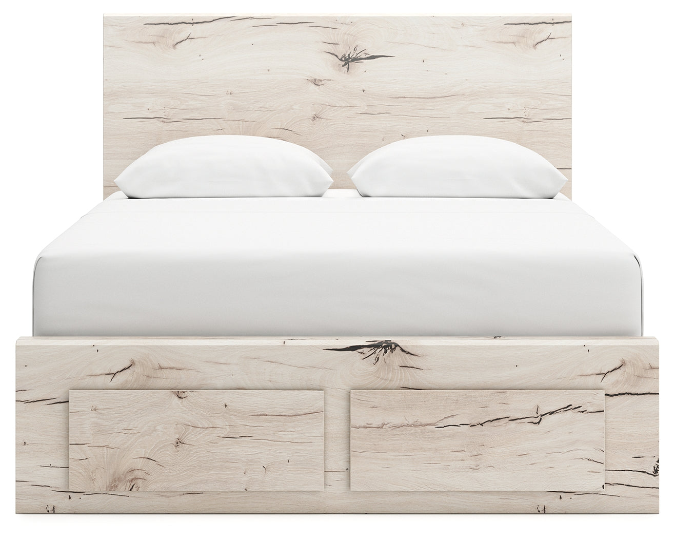 Lawroy Light Natural Queen Storage Bed & Dresser & Mirror & Nightstand