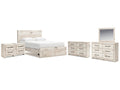 Lawroy Light Queen Storage Bedroom Set, Natural