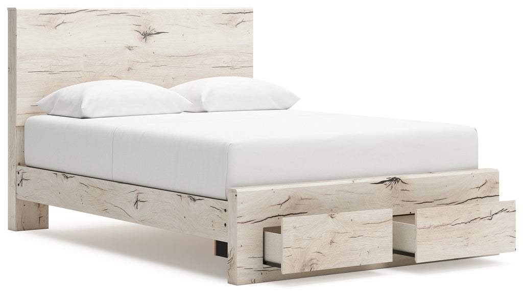 Lawroy Light Queen Storage Bedroom Set, Natural