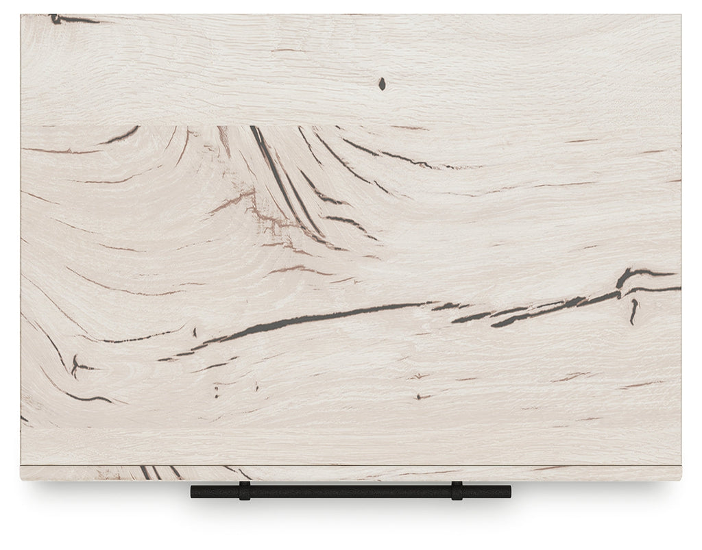 Lawroy Light Natural Twin Panel Bed with Storage and Nightstand