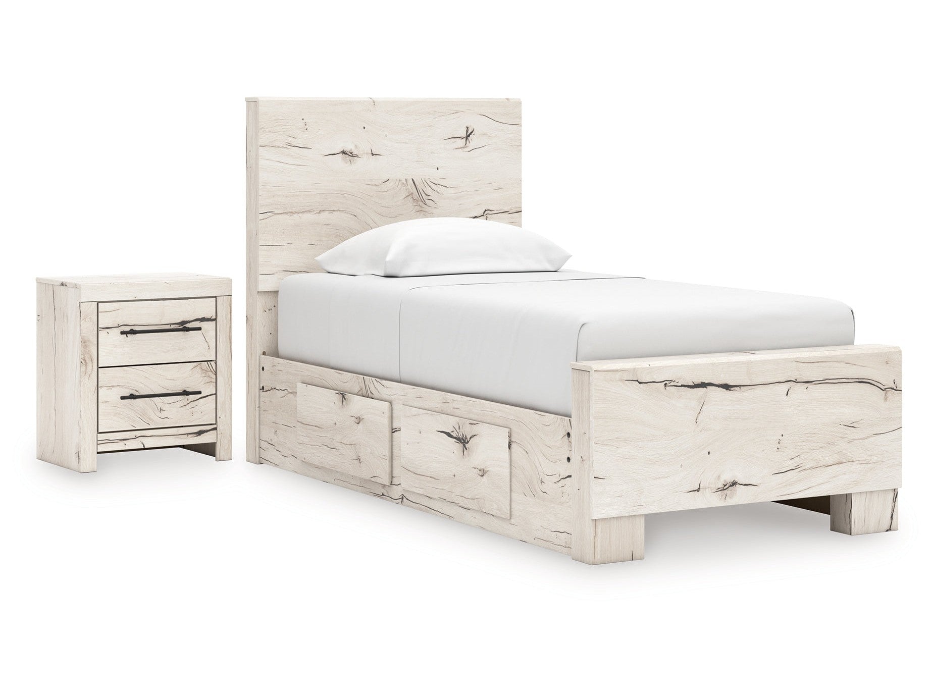 Lawroy Light Twin Panel Bedroom Set, Natural