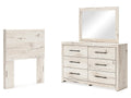 Lawroy Light Natural Twin Panel Headboard & Dresser & Mirror