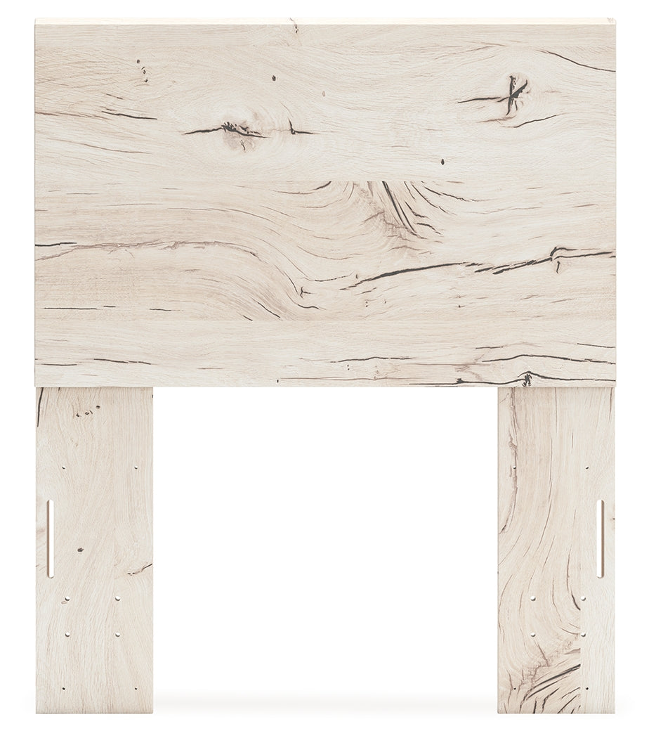Lawroy Light Natural Twin Panel Headboard & Dresser & Mirror