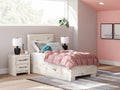Lawroy Light Natural Twin Panel Youth Bed with Storage