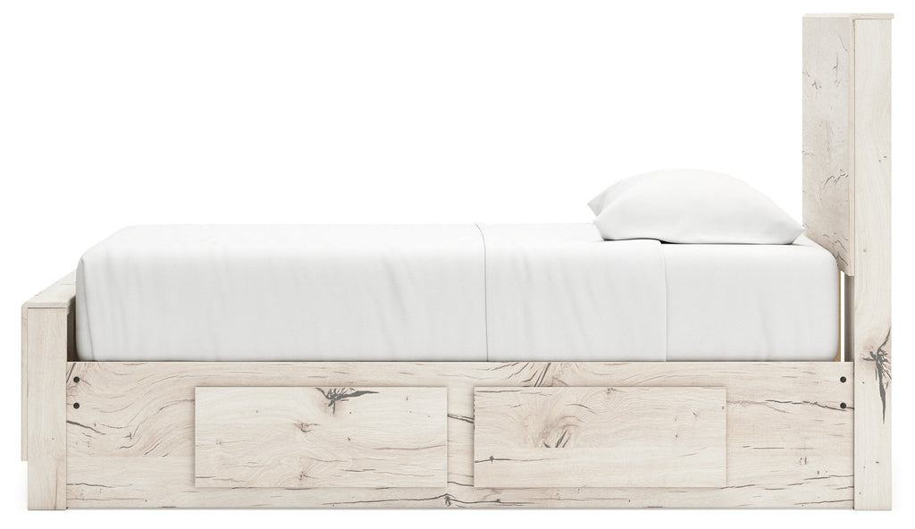 Lawroy Light Natural Twin Panel Youth Bed with Storage