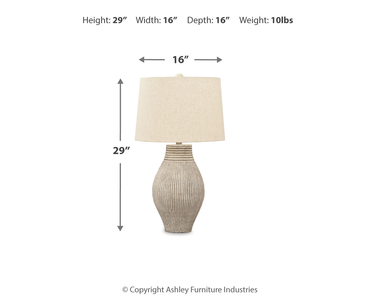 Layal Beige Table Lamp (Set of 2)